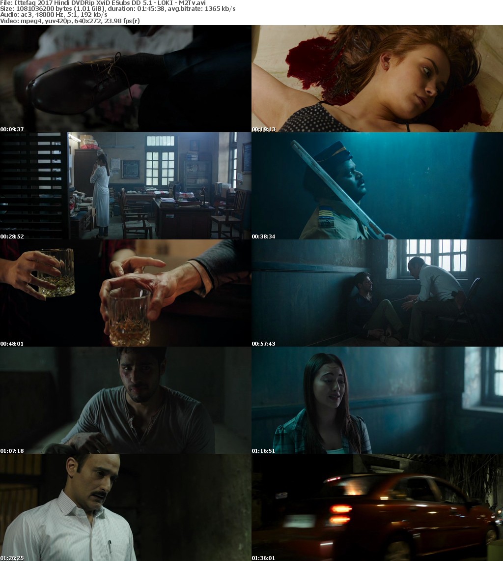 Ittefaq 2017 Hindi DVDRip XviD ESubs DD 5 1 - LOKI - M2Tv Ittefaq 2017 Hindi DVDRip XviD ESubs DD 5 1 - LOKI - M2Tv