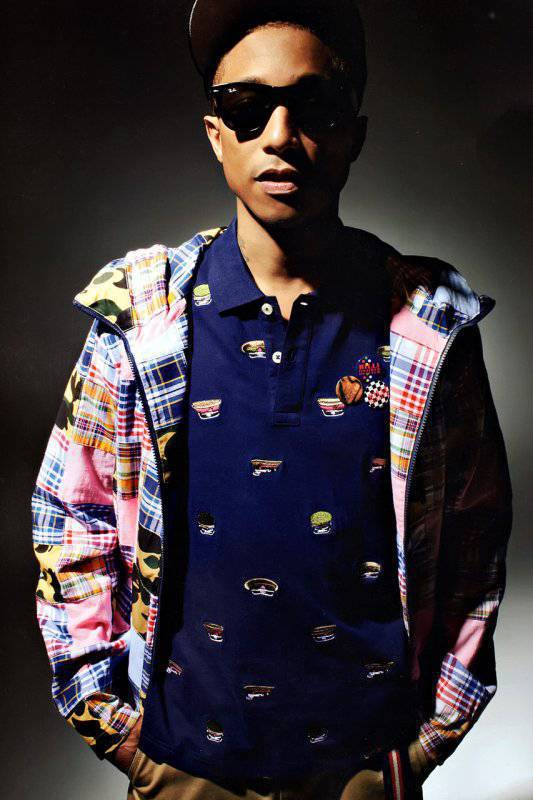 Pharrell Williams Models Billionaire Boys Club and A Bathing Ape