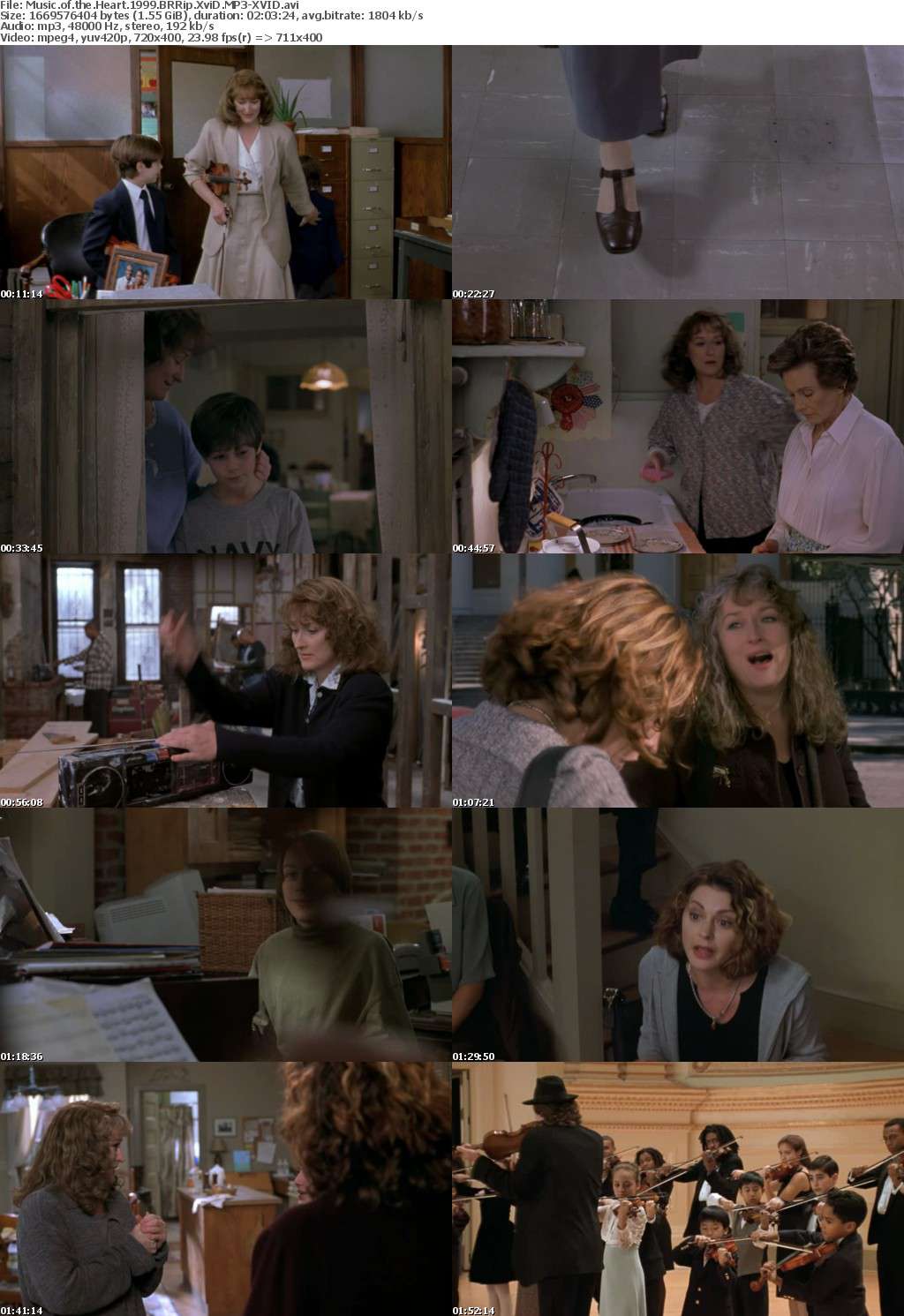 Music of the Heart 1999 BRRip XviD MP3-XVID Music of the Heart 1999 BRRip XviD MP3-XVID