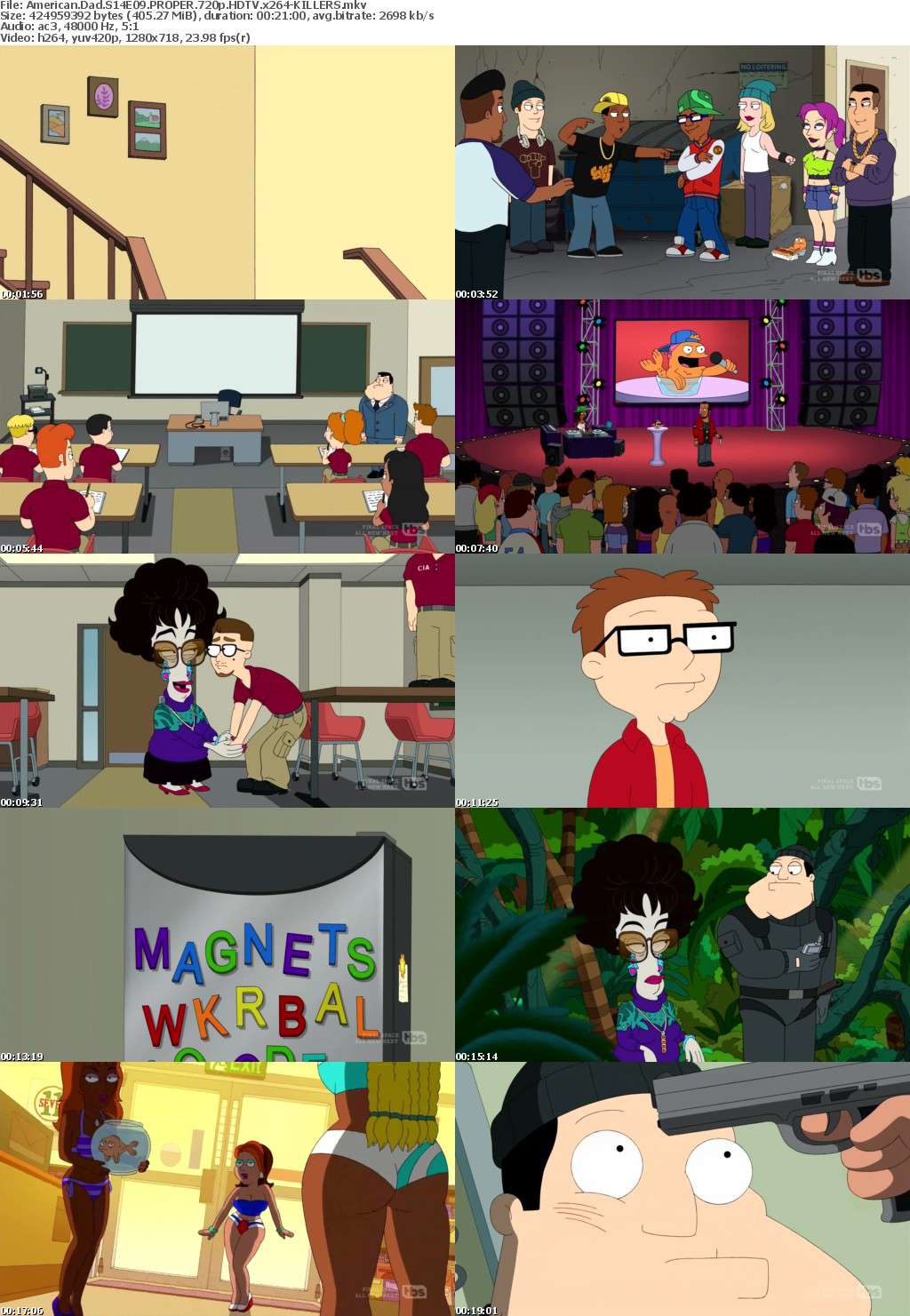American Dad S14E09 PROPER 720p HDTV x264-KILLERS American Dad S14E09 PROPER 720p HDTV x264-KILLERS