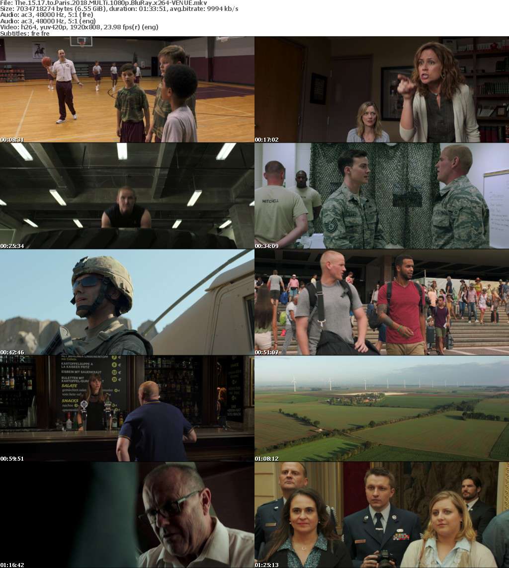 The 15 17 to Paris 2018 MULTi 1080p BluRay x264-VENUE The 15 17 to Paris 2018 MULTi 1080p BluRay x264-VENUE