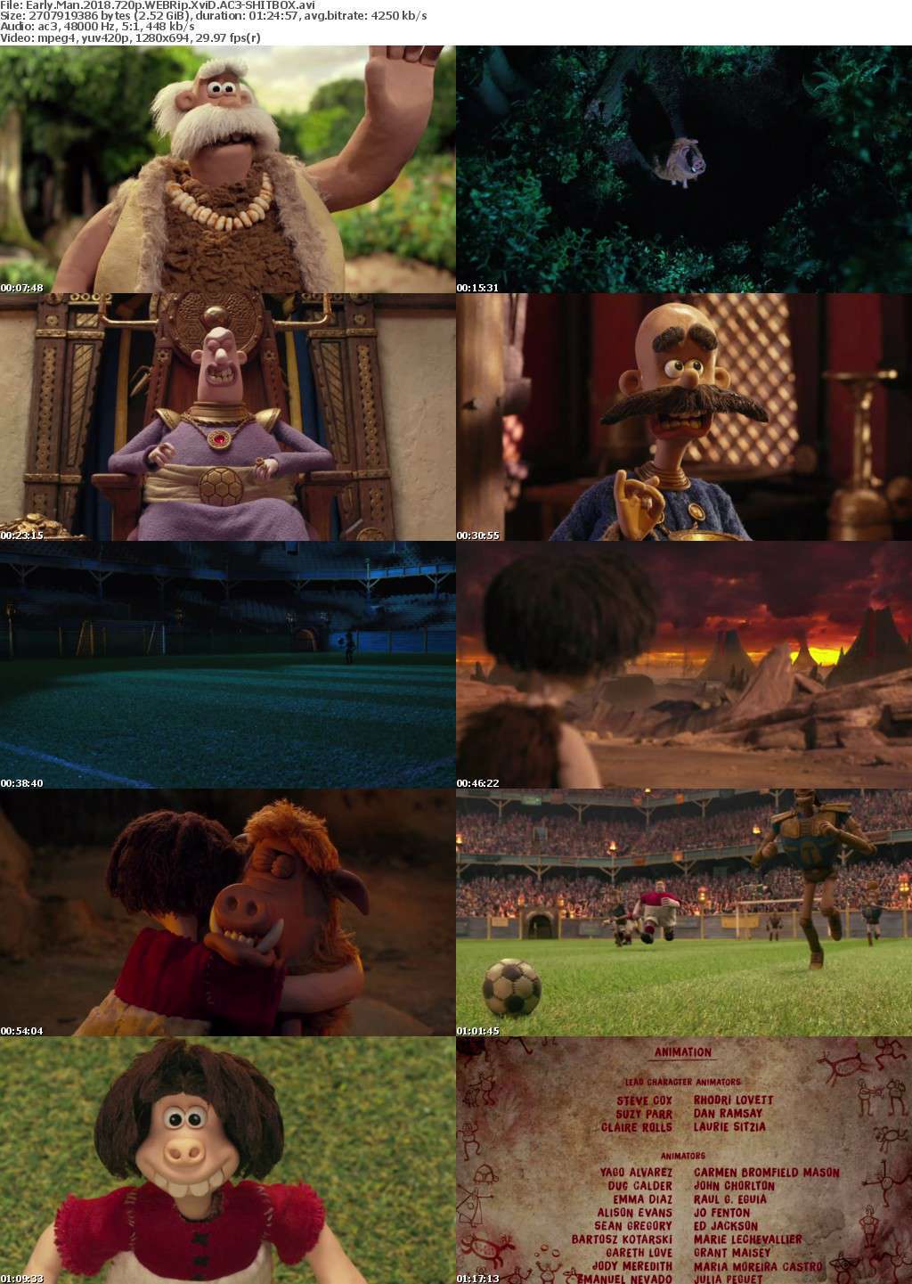 Early Man 2018 720p WEBRip XviD AC3-SHITBOX Early Man 2018 720p WEBRip XviD AC3-SHITBOX