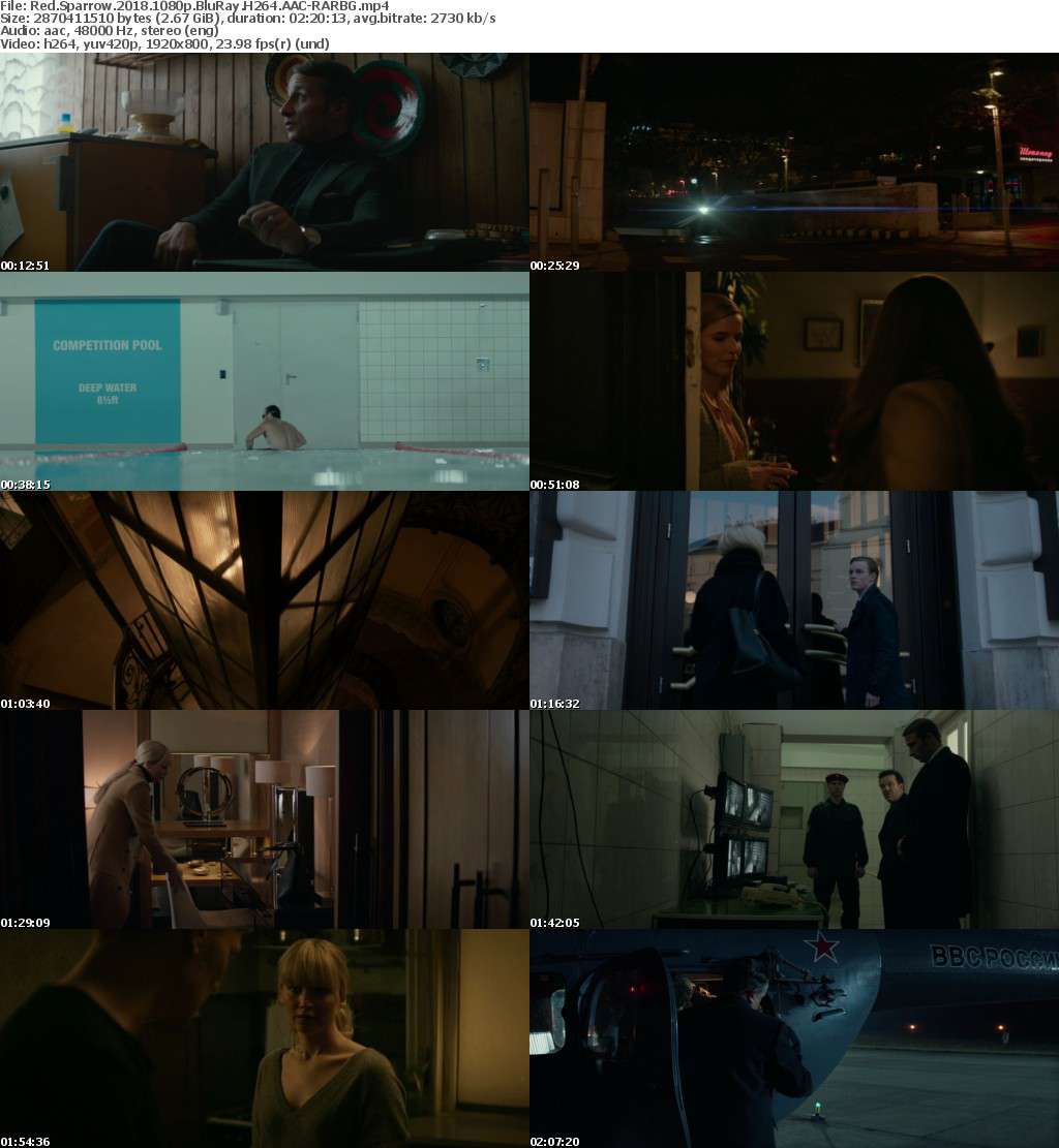 Red Sparrow 2018 1080p BluRay H264 AAC-RARBG Red Sparrow 2018 1080p BluRay H264 AAC-RARBG