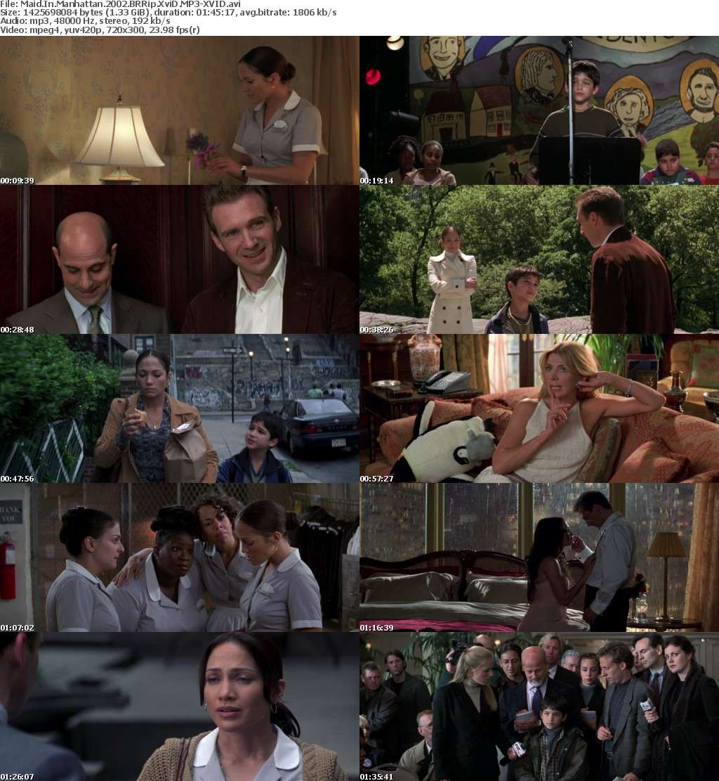 Maid In Manhattan 2002 BRRip XviD MP3-XVID Maid In Manhattan 2002 BRRip XviD MP3-XVID