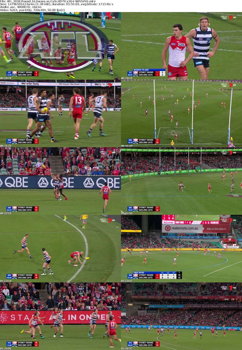 AFL 2018 Round 16 Swans vs Cats HDTV x264-WiNNiNG AFL 2018 Round 16 Swans vs Cats HDTV x264-WiNNiNG