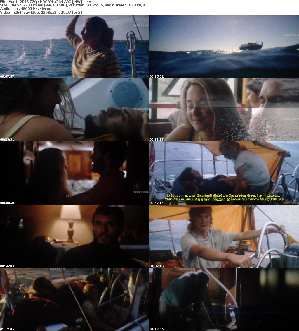 Adrift (2018) 720p HDCAM x264 AAC MW