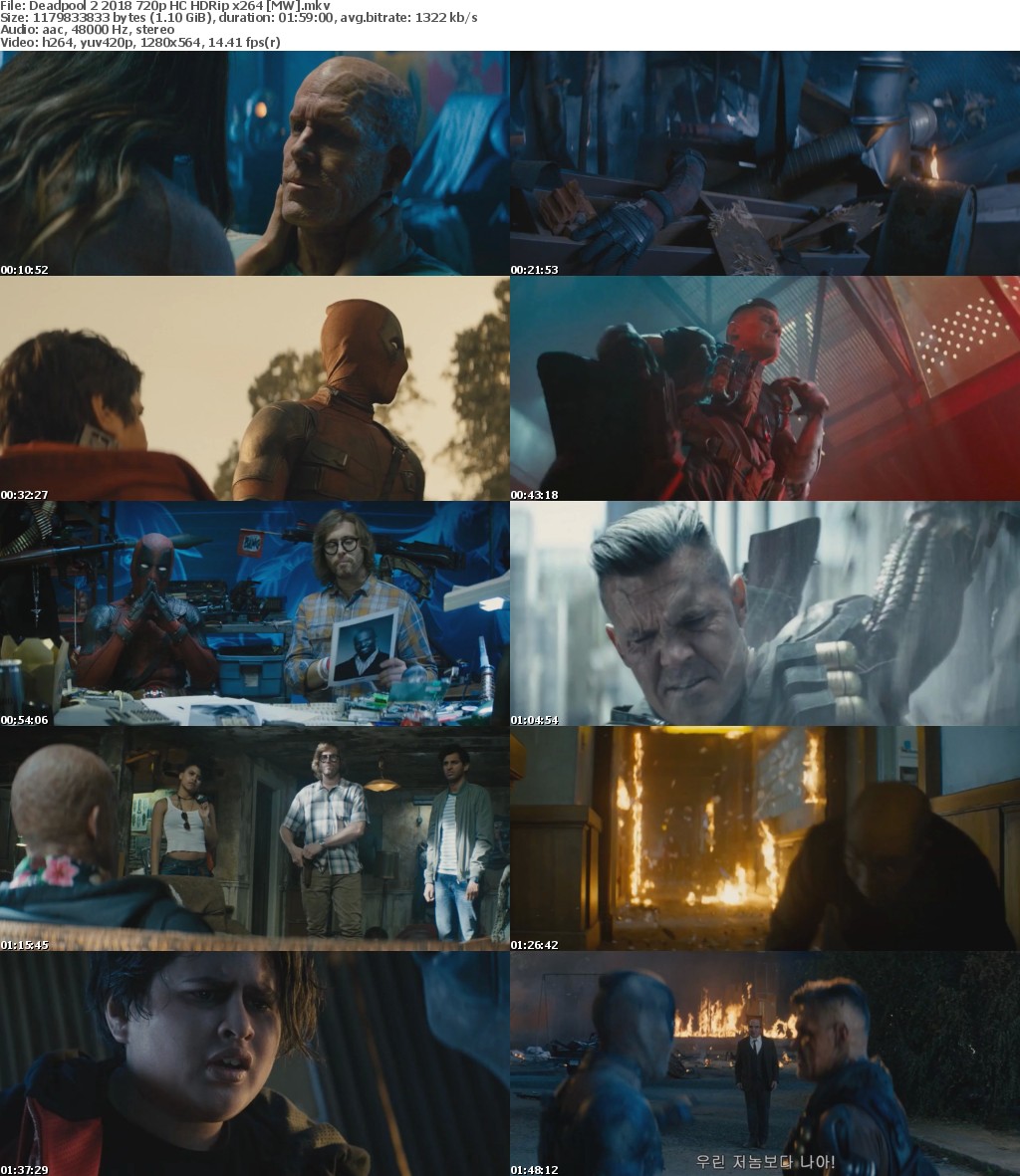 Deadpool 2 (2018) 720p HC HDRip x264 MW