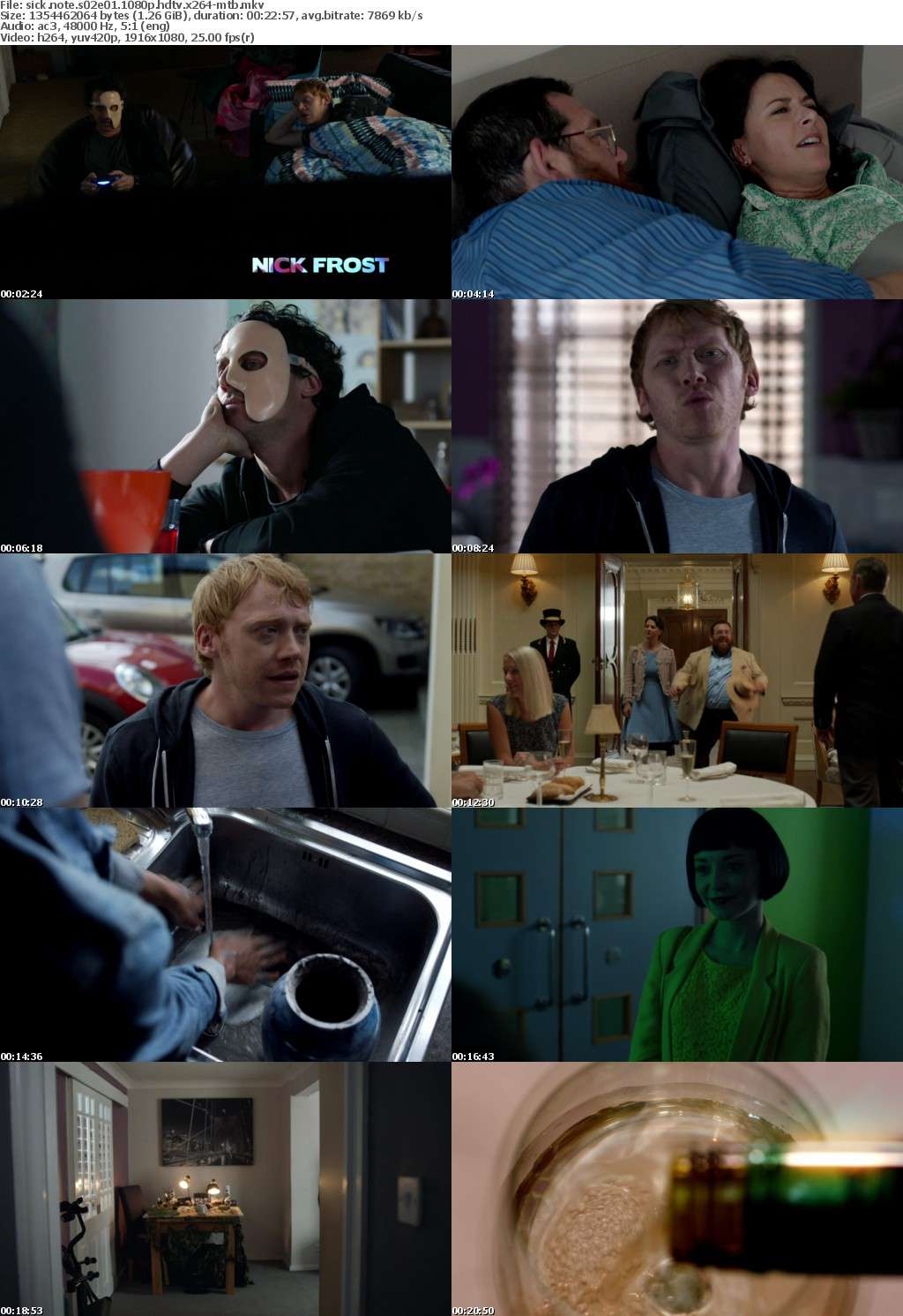Sick Note S02E01 1080p HDTV x264-MTB Sick Note S02E01 1080p HDTV x264-MTB