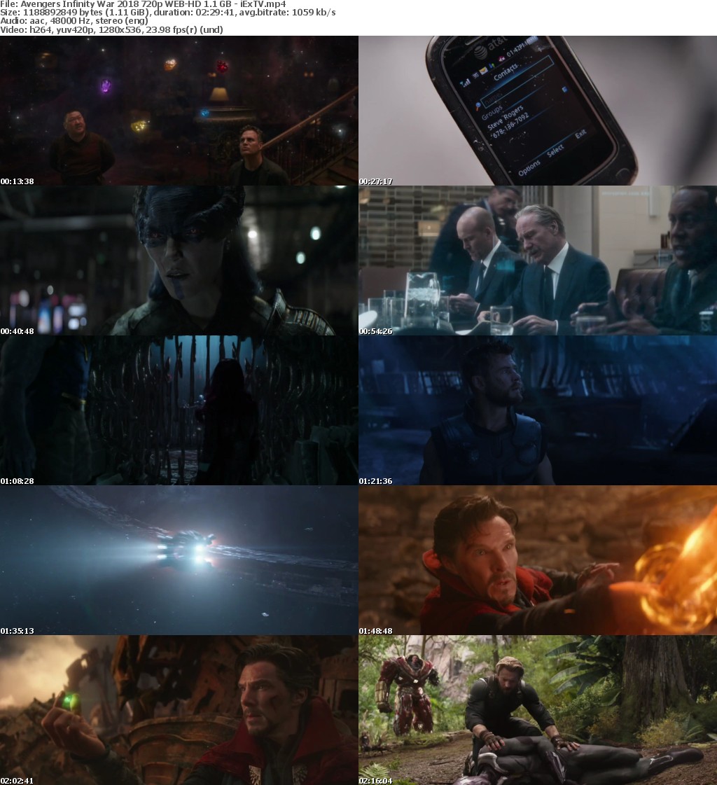 Avengers Infinity War (2018) 720p WEB-HD 1.1 GB - iExTV