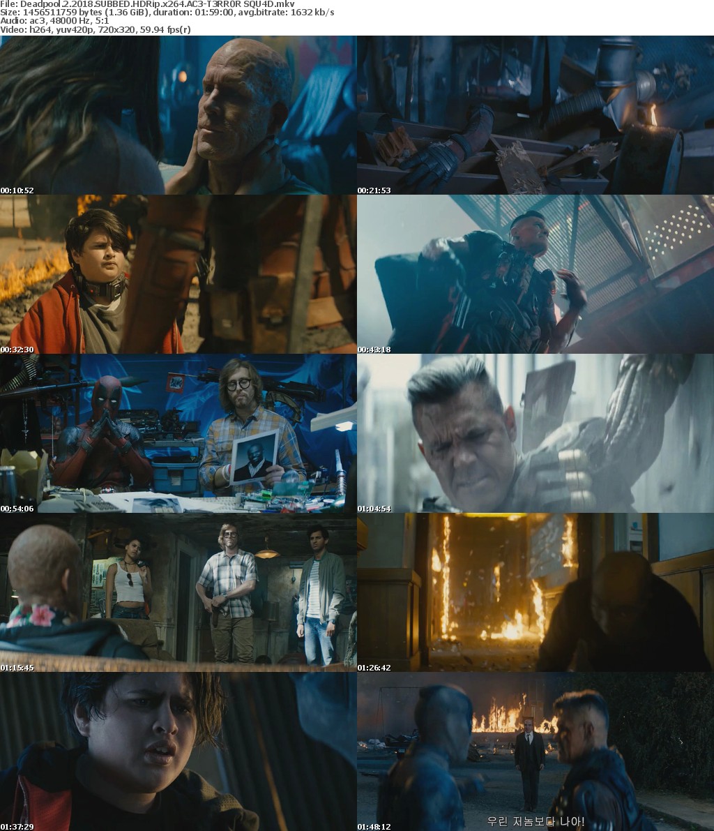 Deadpool 2 (2018) SUBBED HDRip x264 AC3-T3RR0R SQU4D