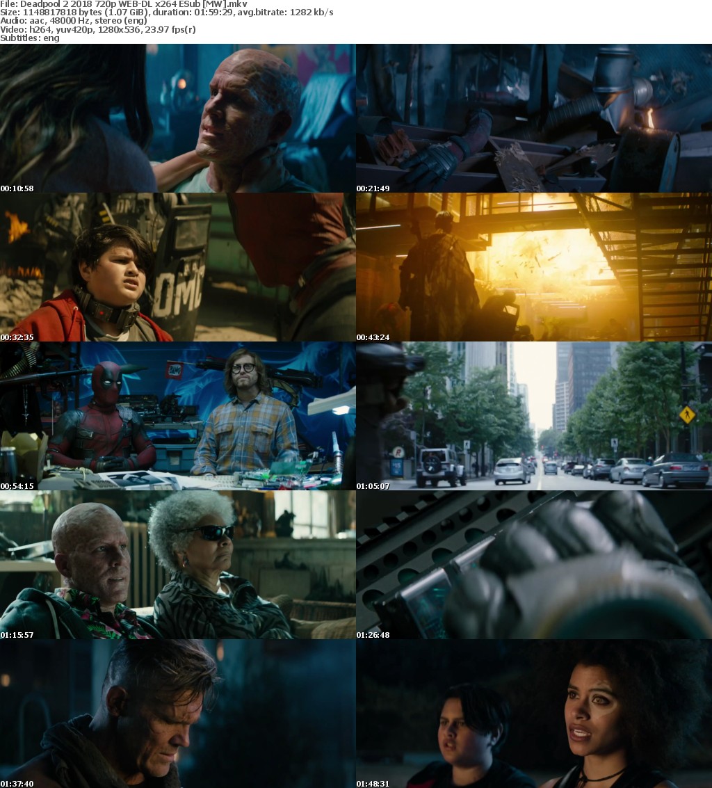 Deadpool 2 (2018) 720p WEB-DL x264 ESub MW