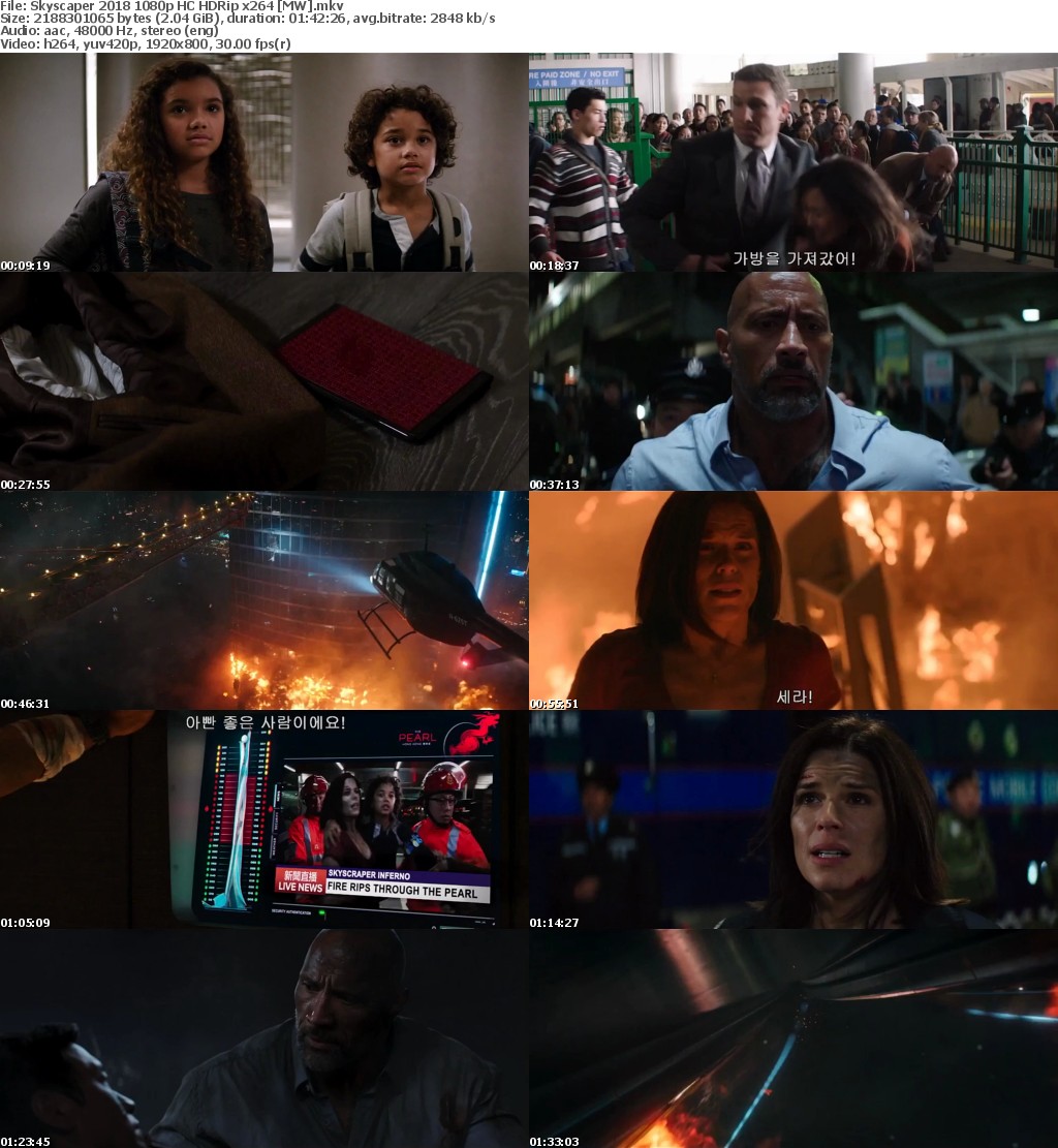 Skyscaper 2018 1080p HC HDRip x264 MW