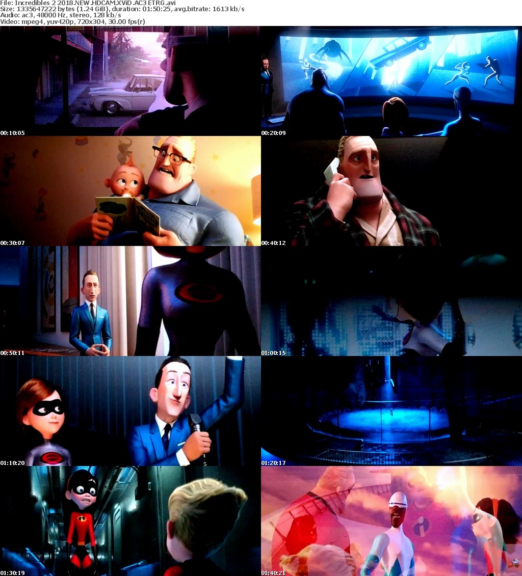 Incredibles 2 (2018) NEW HDCAM XViD AC3 ETRG