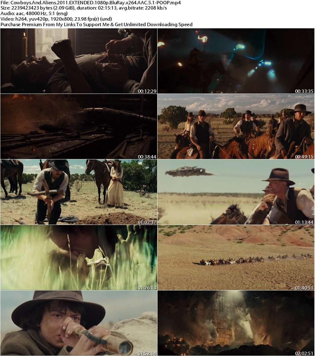 Cowboys And Aliens (2011) EXTENDED 1080p BluRay x264 AAC 5.1-POOP