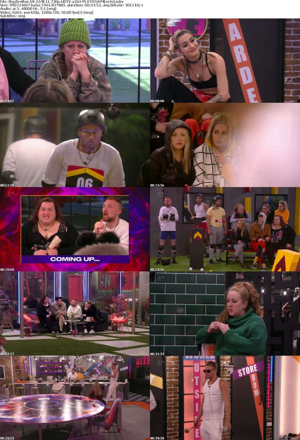 Big Brother UK S19E11 720p HDTV x264-PLUTONiUM