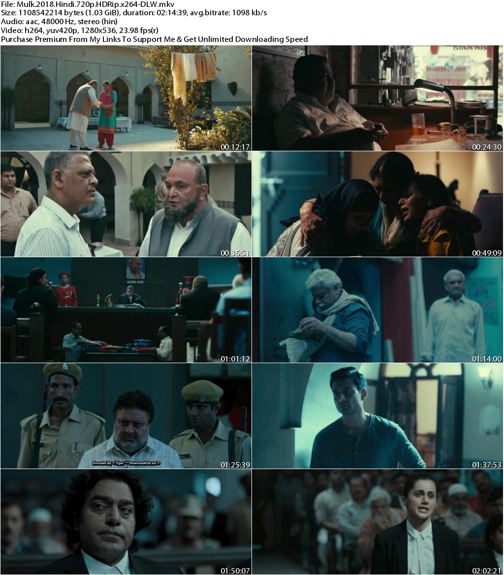 Mulk (2018) Hindi 720p HDRip x264-DLW