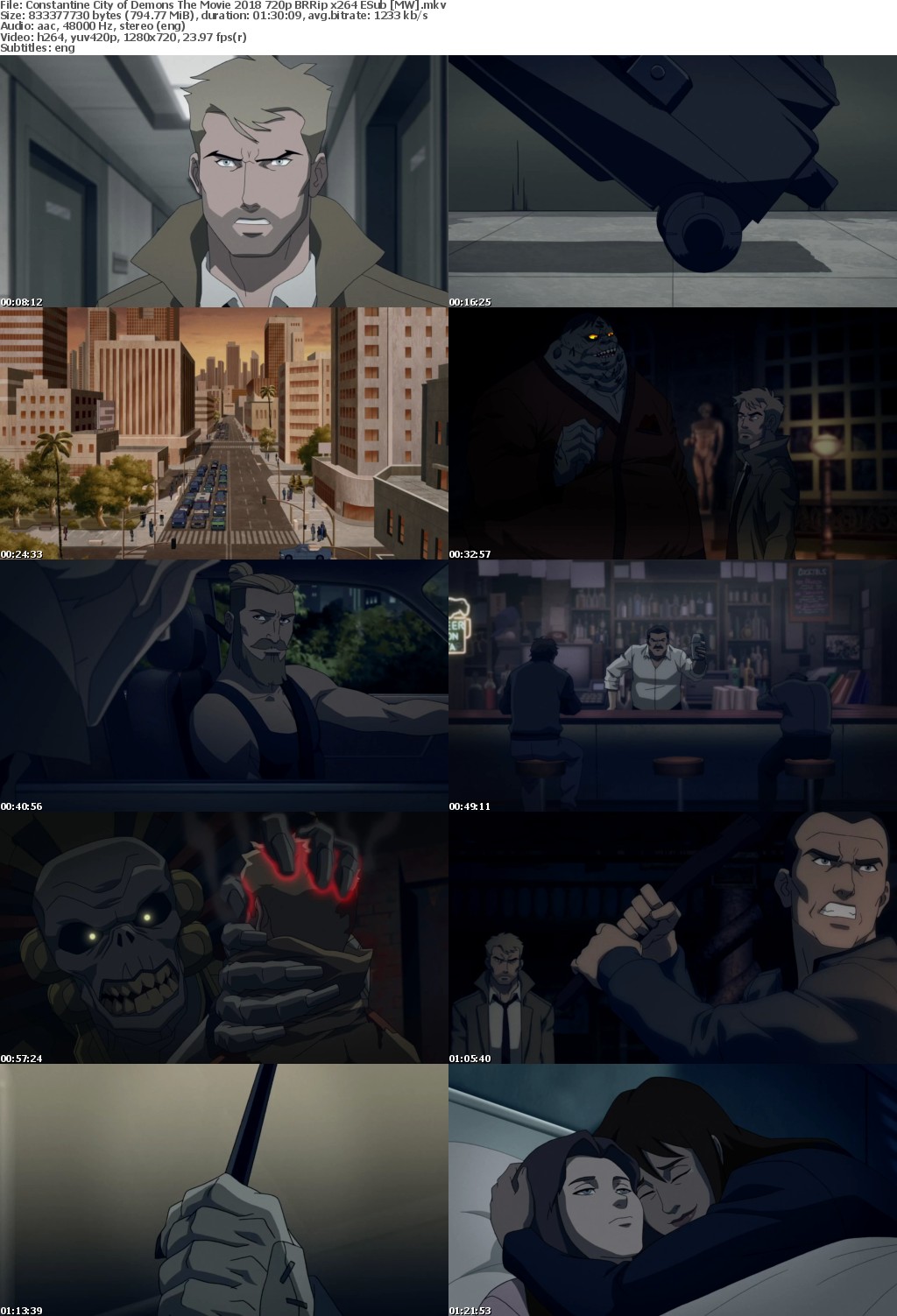 Constantine City of Demons The Movie (2018) 720p BRRip x264 ESub MW