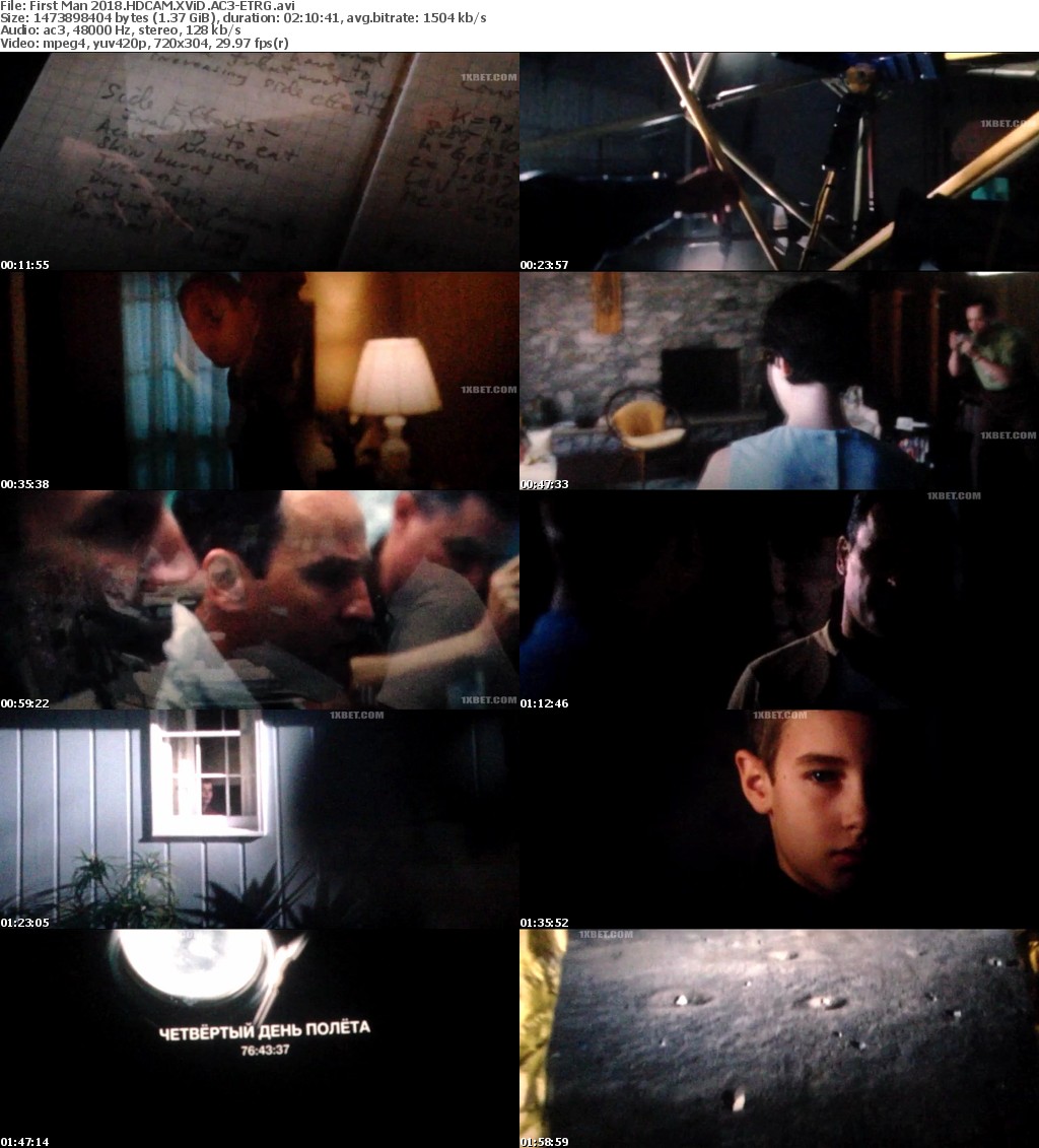 First Man (2018) HDCAM XViD AC3-ETRG