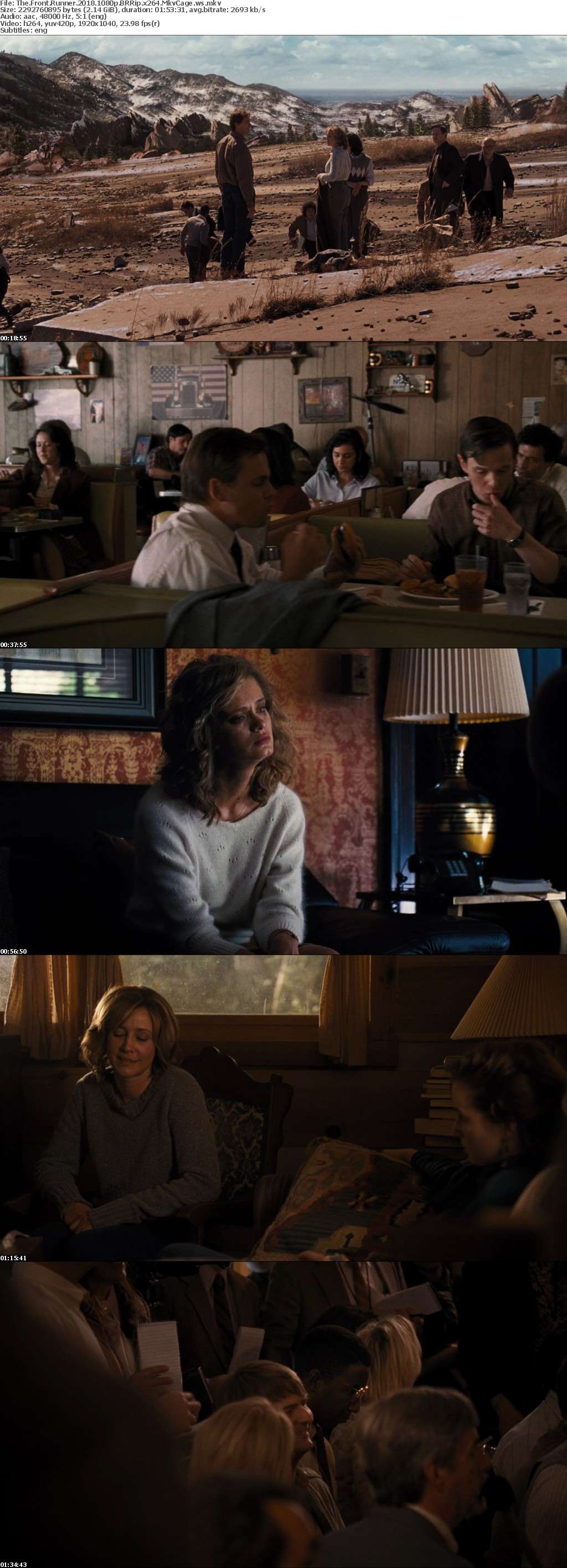 The Front Runner 2018 1080p BRRip x264 MkvCage The Front Runner 2018 1080p BRRip x264 MkvCage