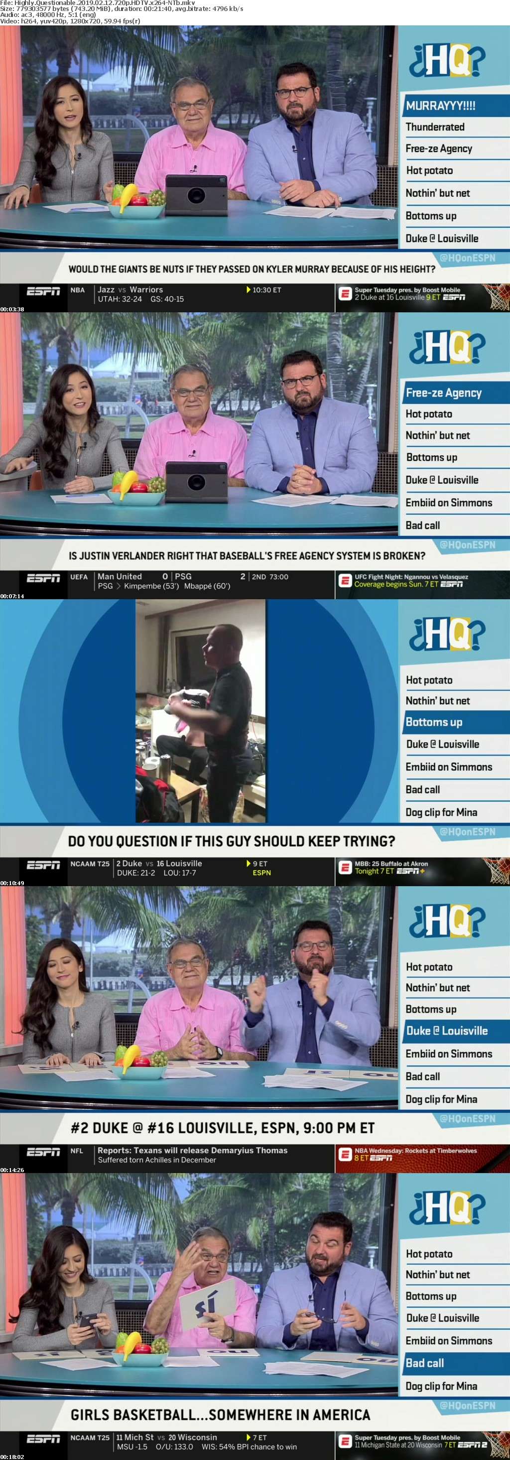 Highly Questionable 2019 02 12 720p HDTV x264-NTb Highly Questionable 2019 02 12 720p HDTV x264-NTb