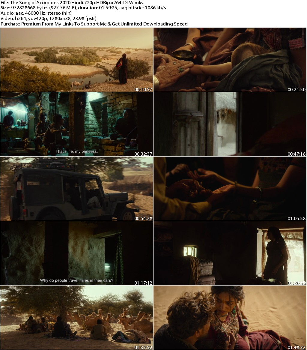 The Song of Scorpions (2020) Hindi 720p HDRip x264-DLW