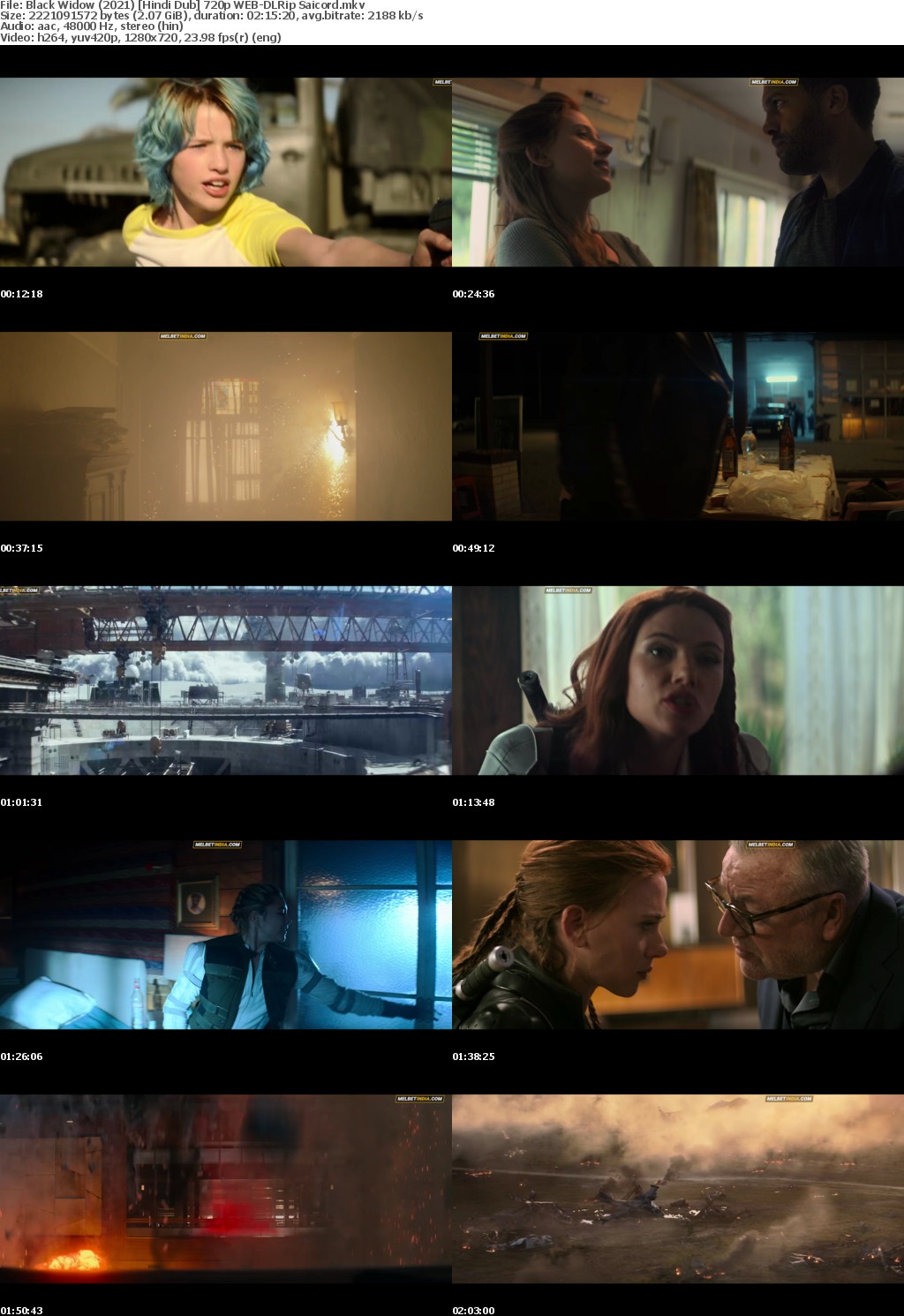 Black Widow (2021) Hindi Dub 720p WEB-DLRip Saicord