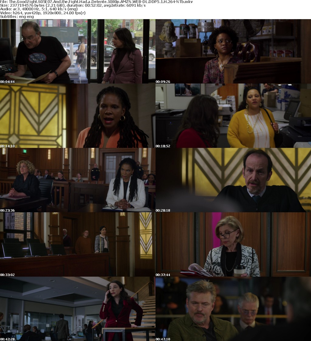 The Good Fight S05E07 And the Fight Had a Detente 1080p AMZN WEBRip DDP5 1 x264-NTb