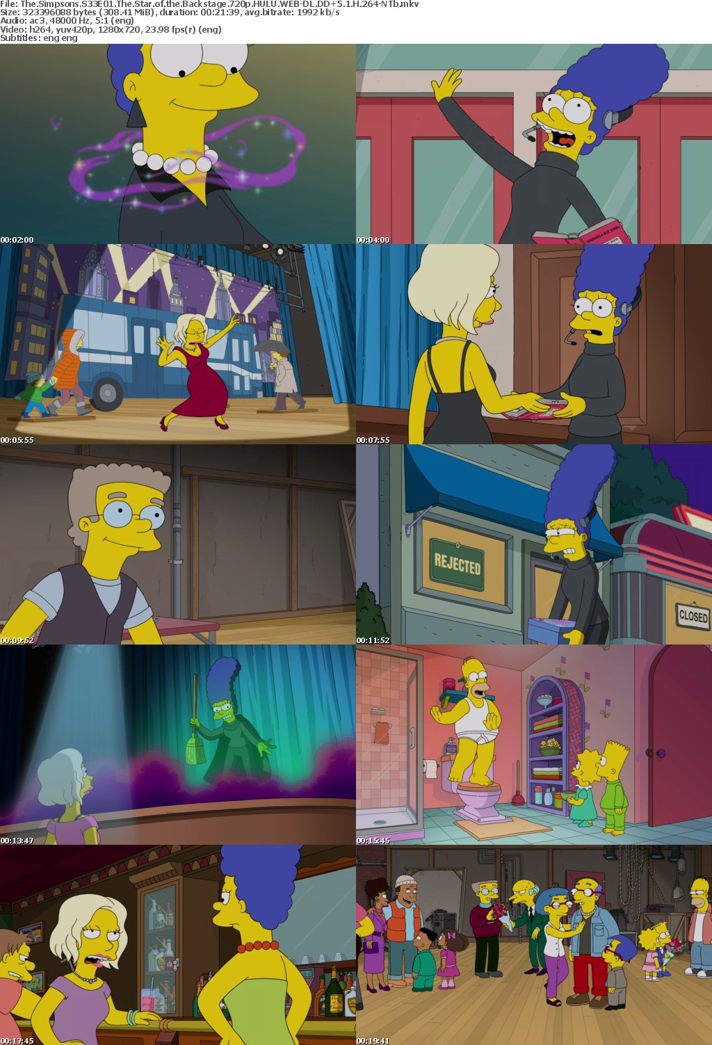 The Simpsons S33E01 The Star of the Backstage 720p HULU WEBRip DDP5 1 x264-NTb
