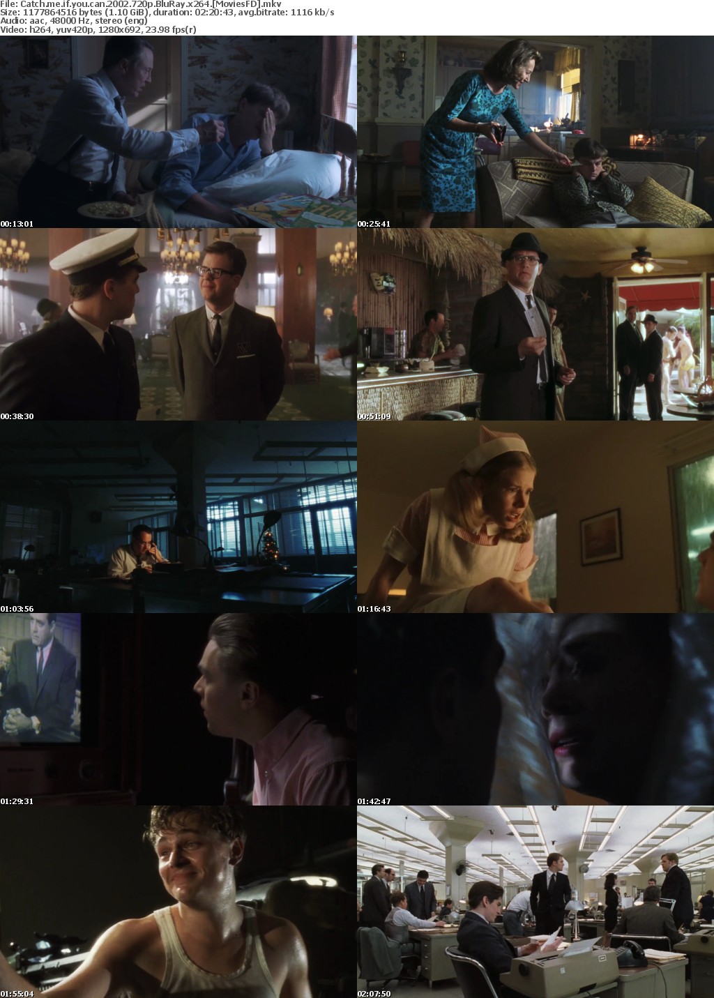 Catch Me if You Can (2002) 720P Bluray X264 Moviesfd