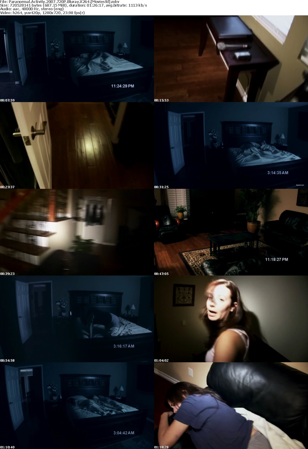 Paranormal Activity (2007) 720p BluRay x264 - MoviesFD