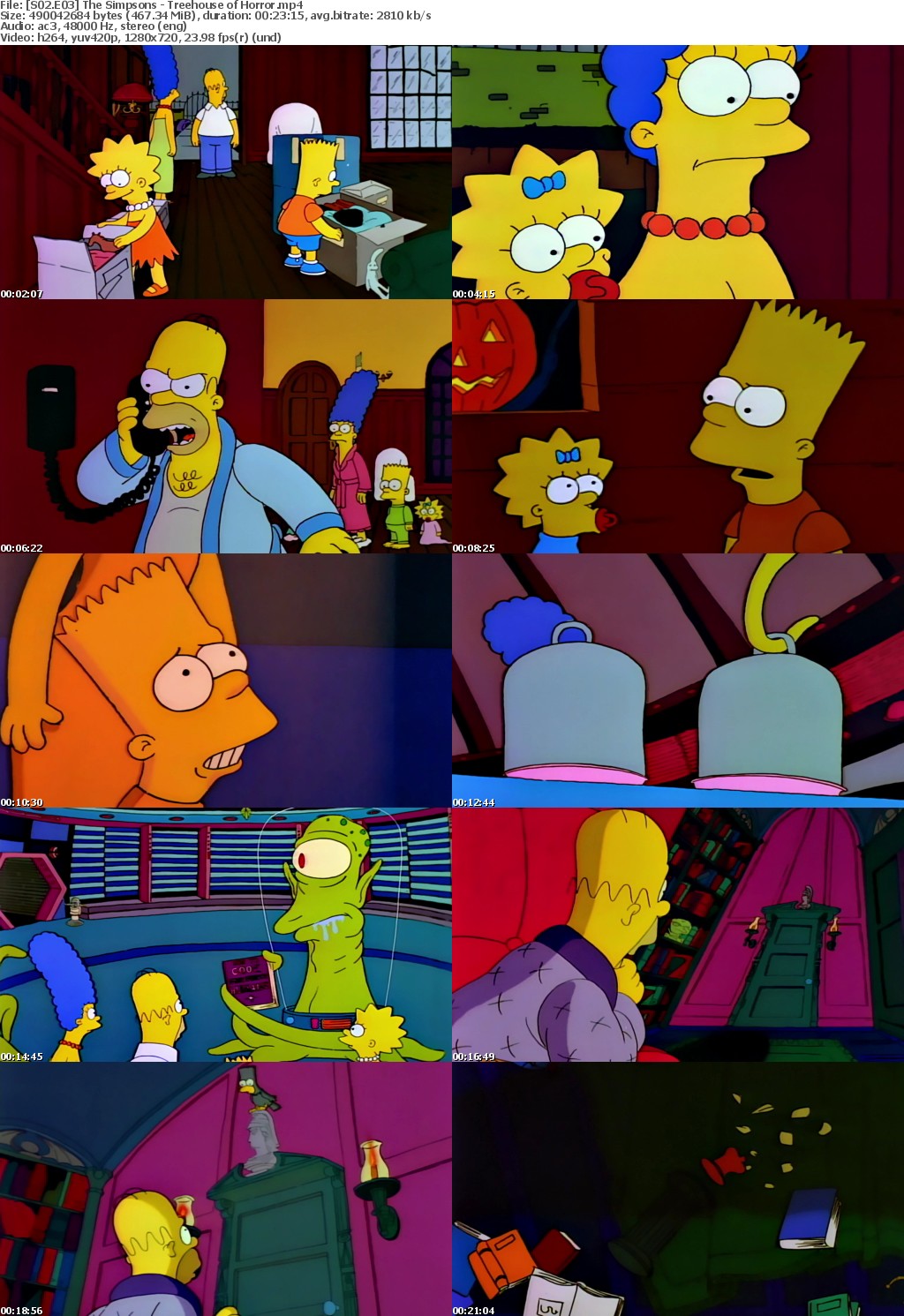 The Simpsons S1 E3 Treehouse of Horror MP4 720p H264 WEBRip EzzRips