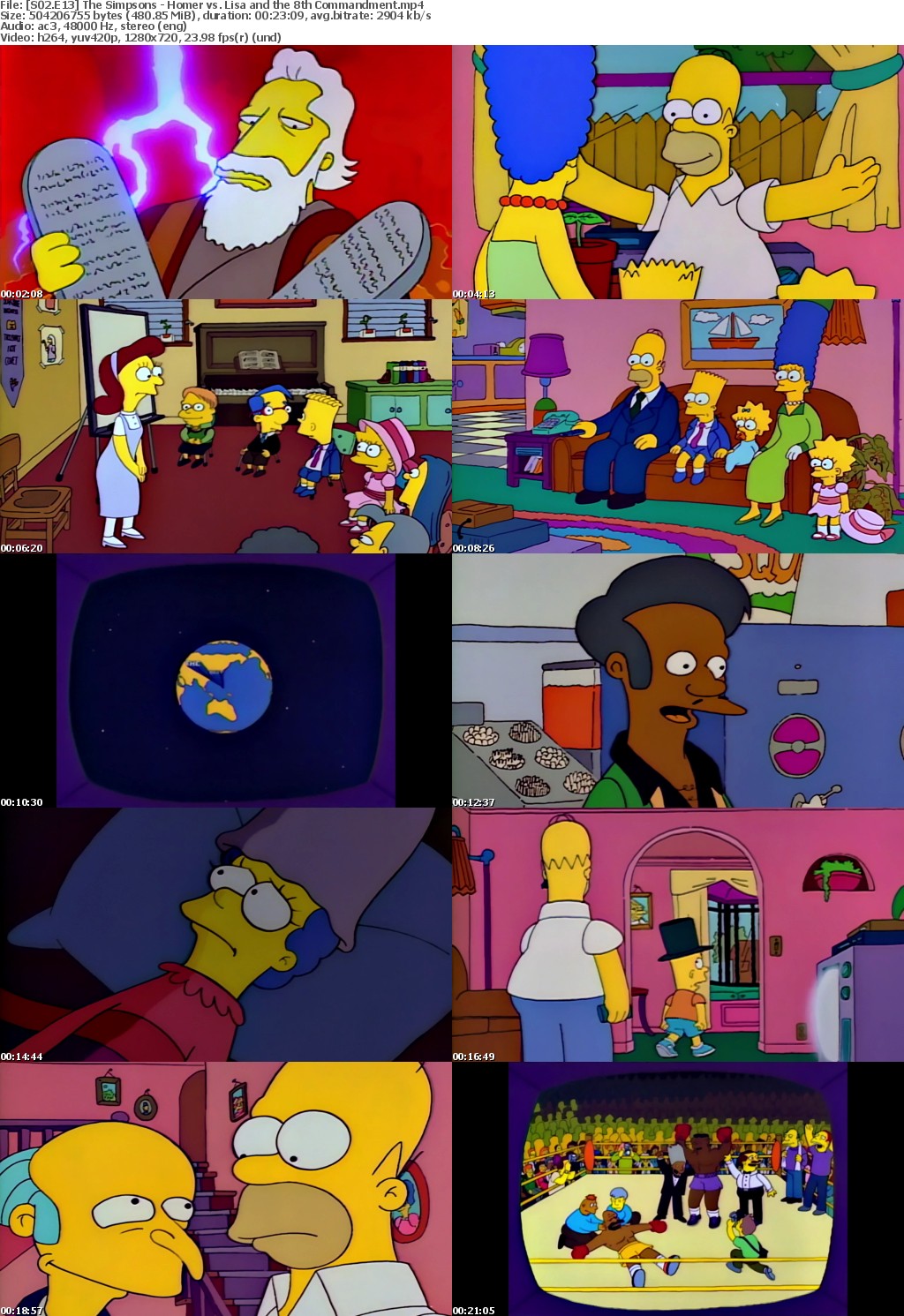 The Simpsons S2 E13 Homer vs Lisa and the 8th Commandment MP4 720p H264 WEBRip EzzRips