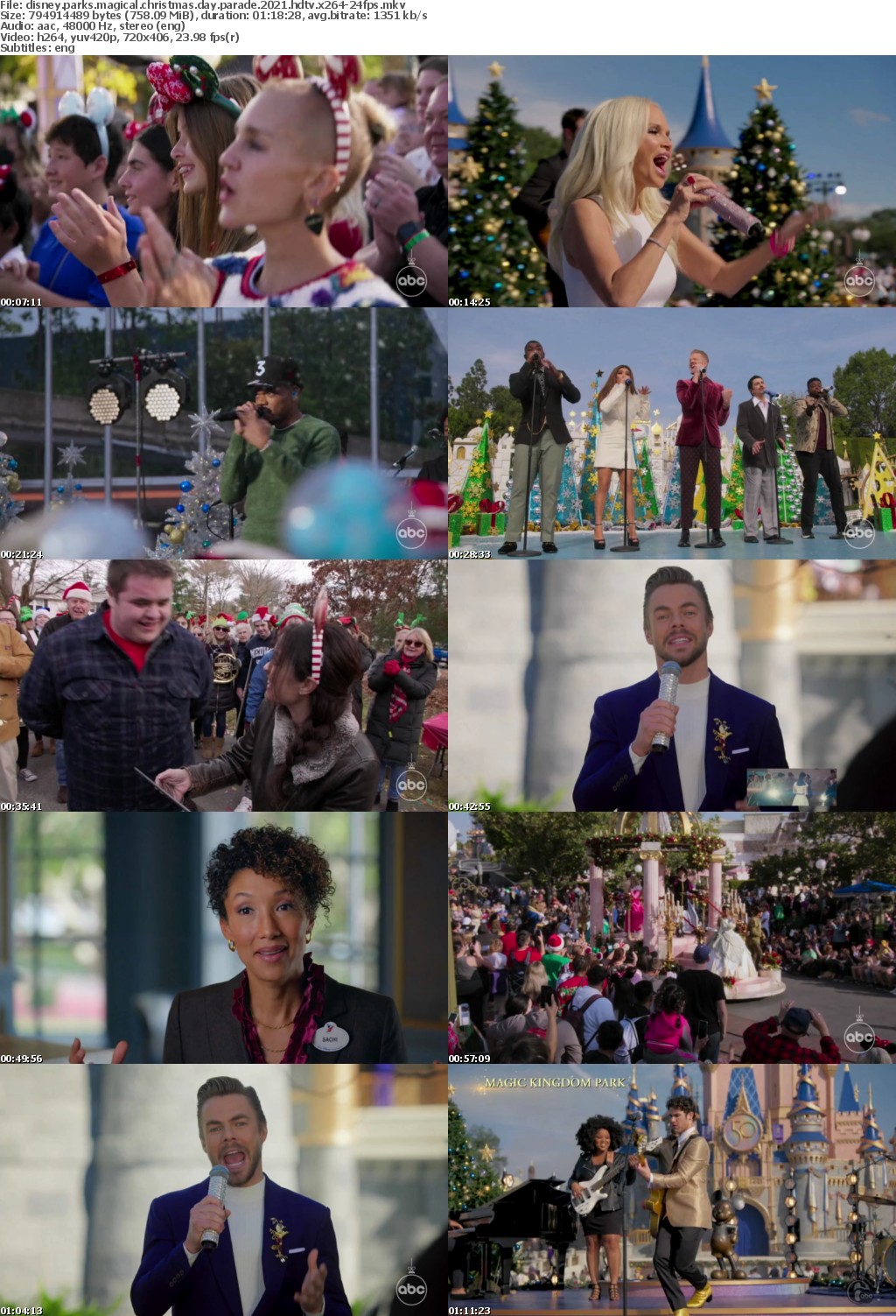 Disney Parks Magical Christmas Day Parade 2021 HDTV x264-24FPS