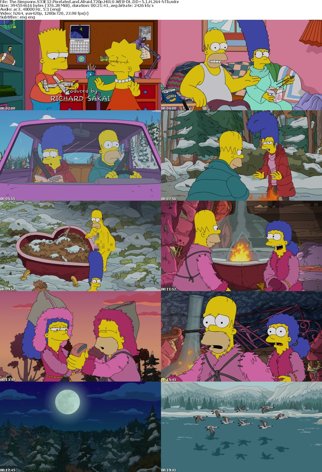 The Simpsons S33E12 Pixelated and Afraid 720p HULU WEBRip DDP5 1 x264-NTb