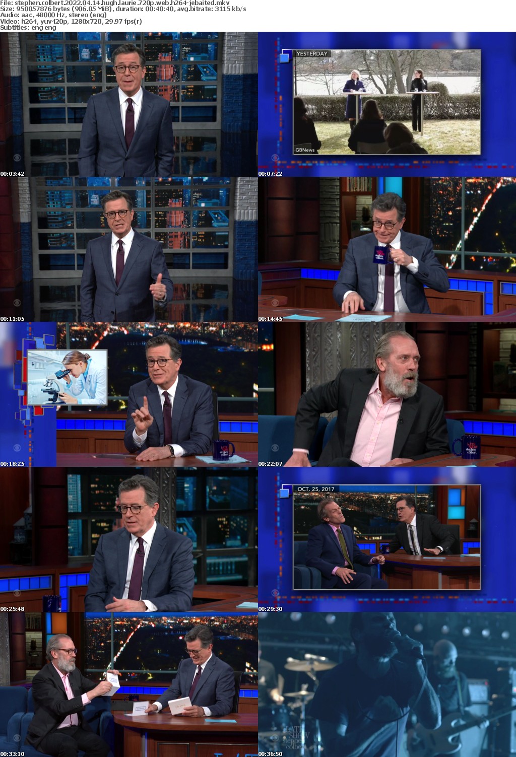 Stephen Colbert 2022 04 14 Hugh Laurie 720p WEB H264-JEBAITED
