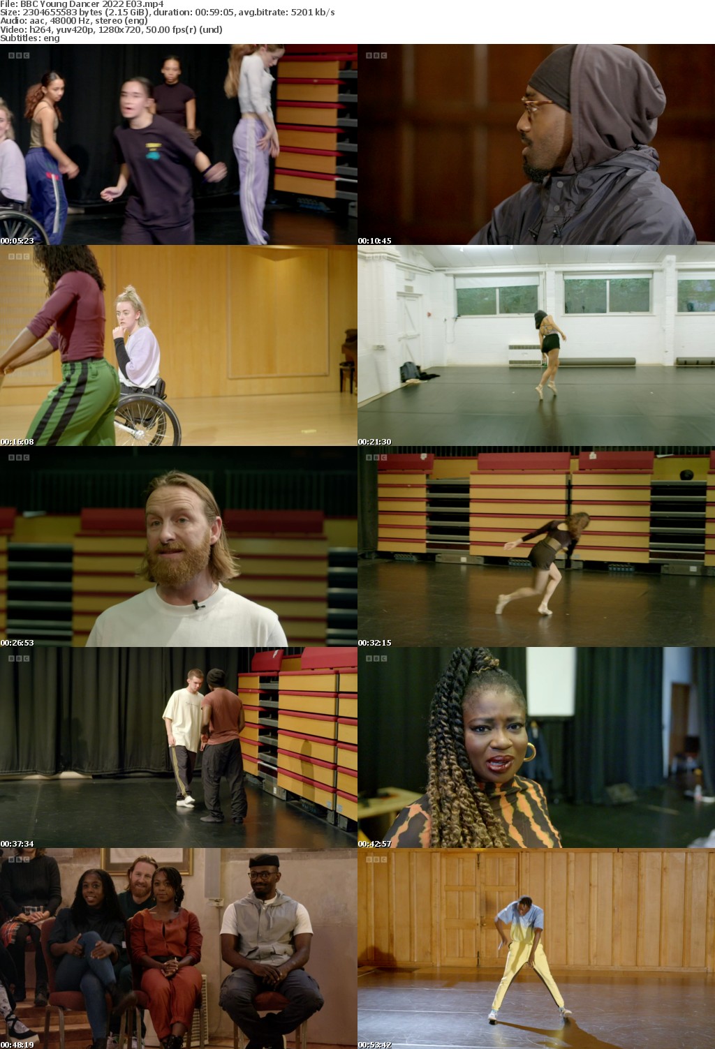BBC Young Dancer 2022 E03 (1280x720p HD, 50fps, soft Eng subs)