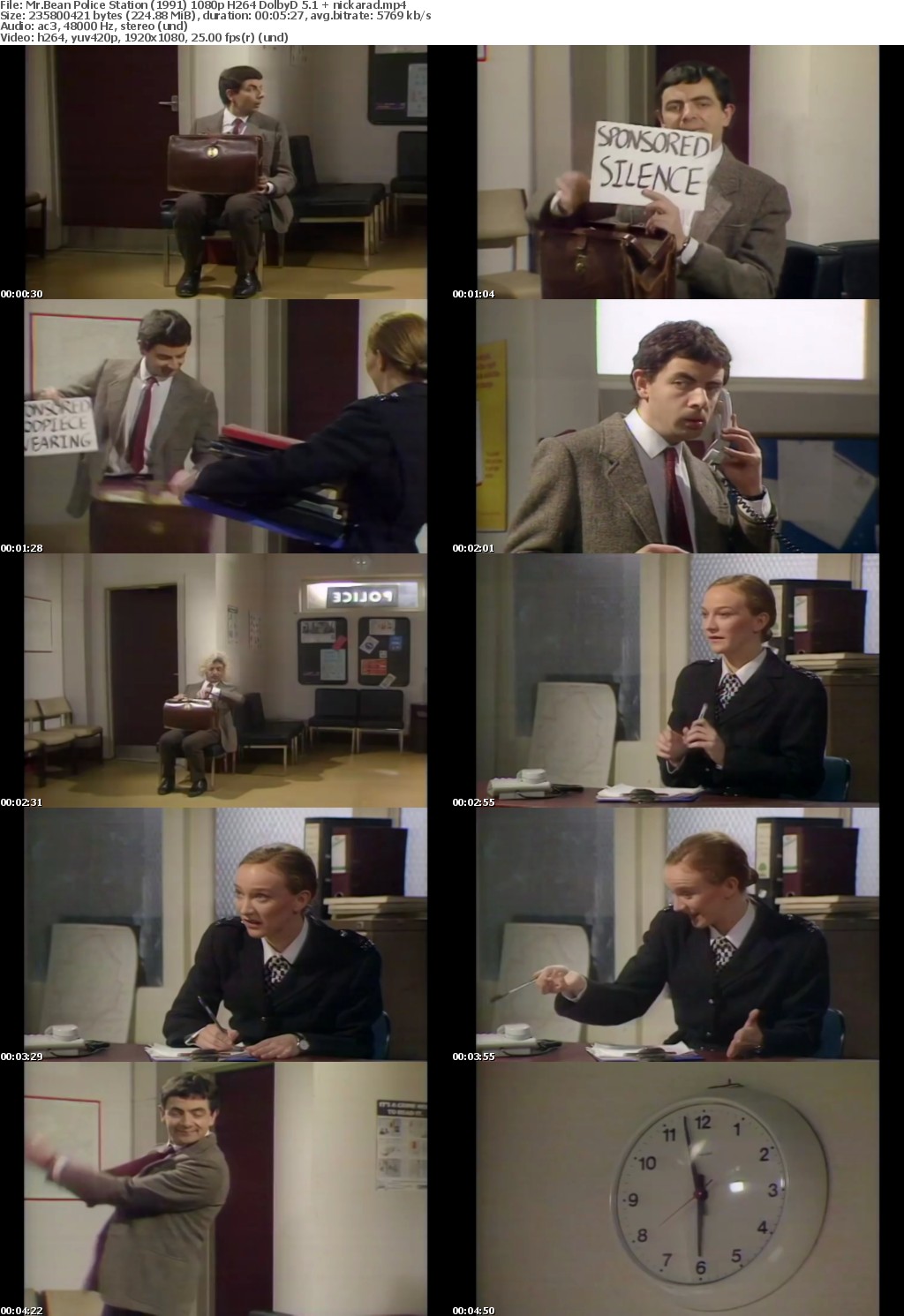 Mr Bean Police Station (1991) 1080p H264 DolbyD 5 1 nickarad