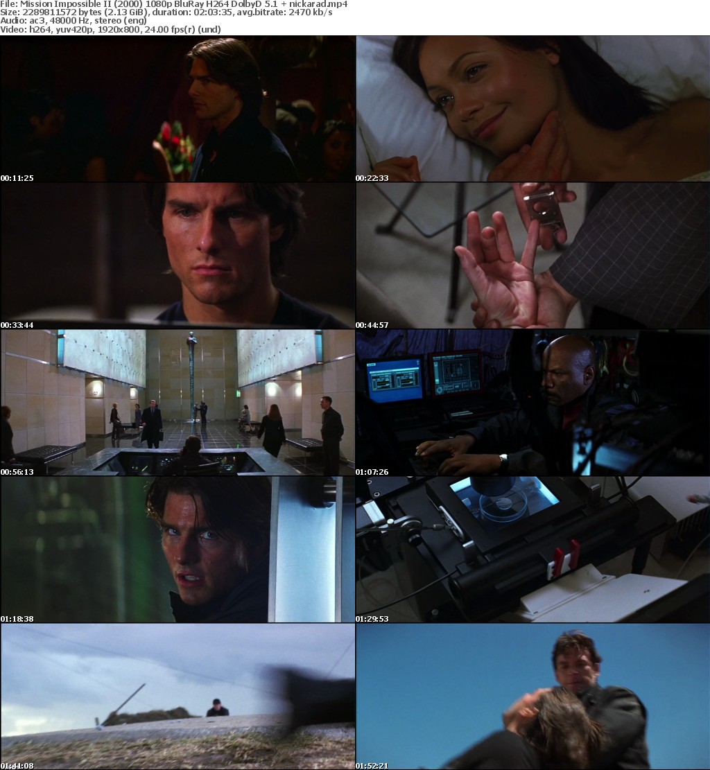 Mission Impossible II (2000) 1080p BluRay H264 DolbyD 5 1 nickarad