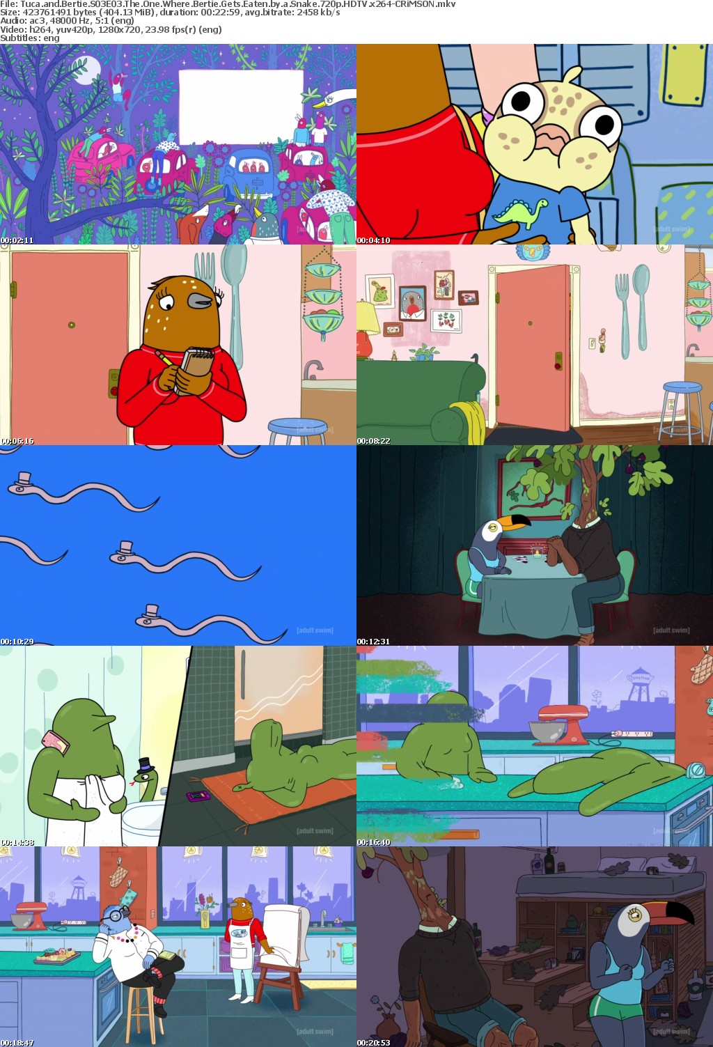 Tuca and Bertie S03E03 The One Where Bertie Gets Eaten by a Snake 720p HDTV x264-CRiMSON