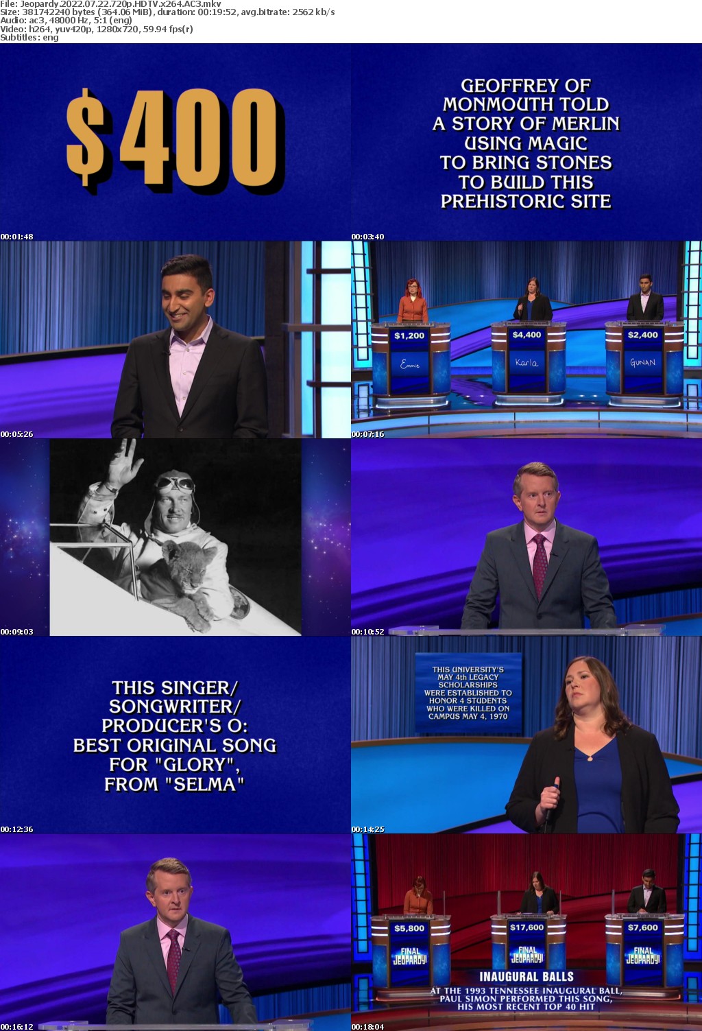 Jeopardy 2022 07 22 720p HDTV x264 AC3 atgoat