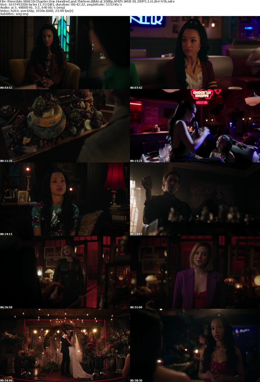 Riverdale US S06E18 Chapter One Hundred and Thirteen Biblical 1080p AMZN WEBRip DDP5 1 x264-NTb