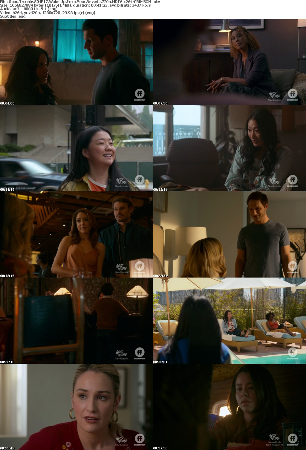 Good Trouble S04E17 Wake Up From Your Reverie 720p HDTV x264-CRiMSON