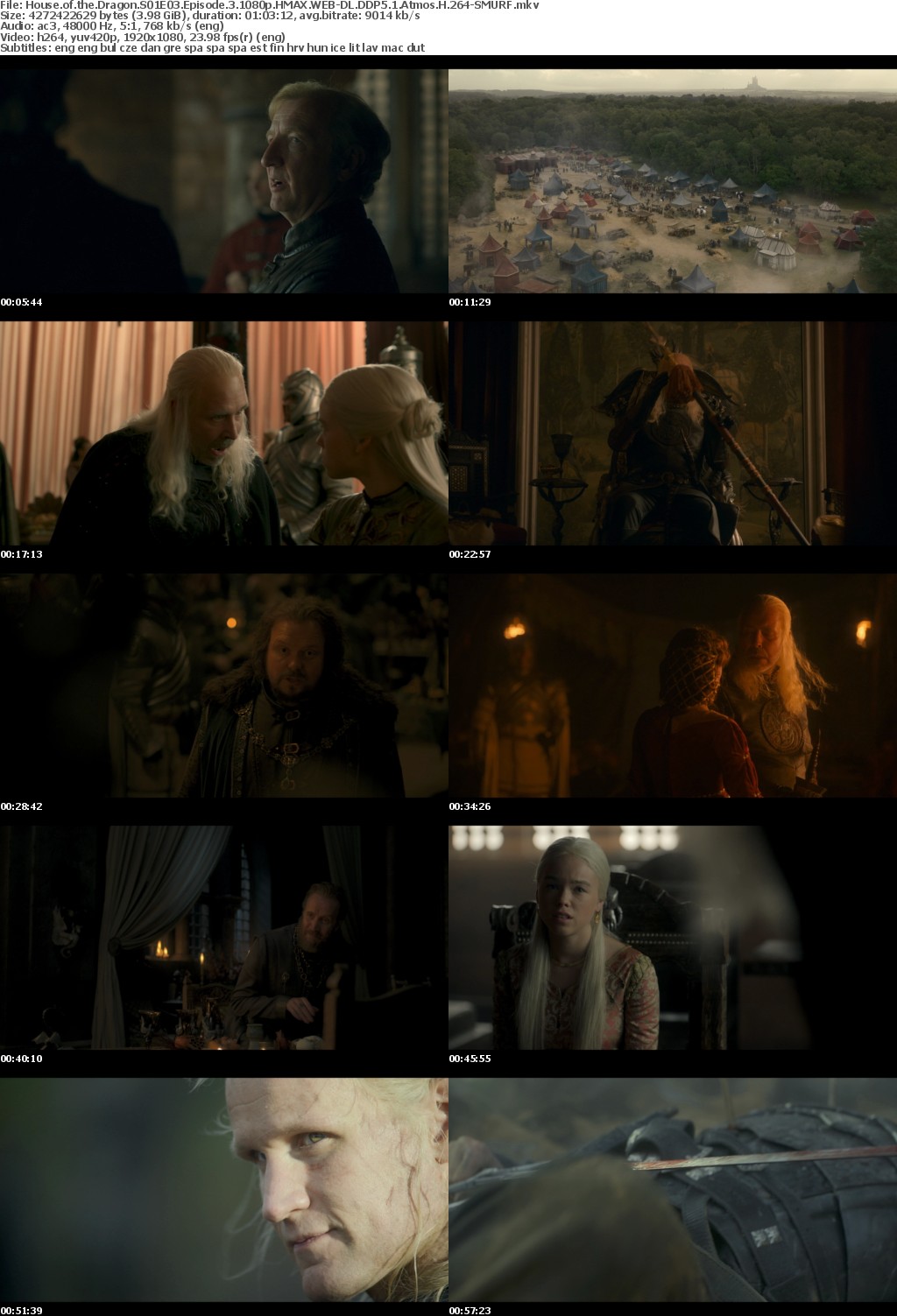 House of the Dragon S01E03 Episode 3 1080p HMAX WEB-DL DDP5 1 Atmos H 264-SMURF