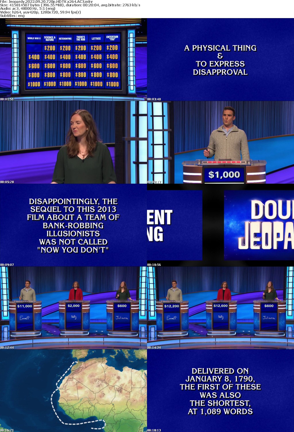 Jeopardy 2022 09 20 720p HDTV x264 AC3 atgoat