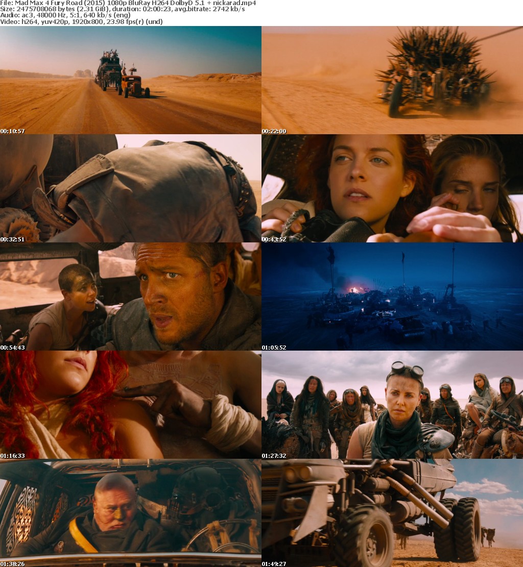 Mad Max 4 Fury Road (2015) 1080p BluRay H264 DolbyD 5 1 nickarad