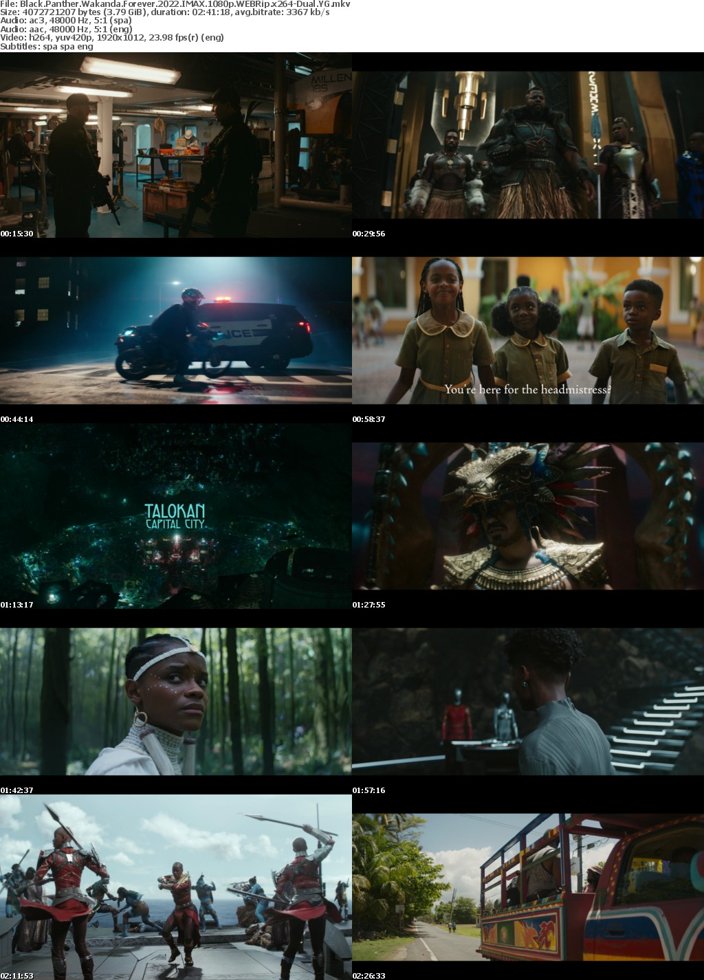 Black Panther Wakanda Forever 2022 IMAX 1080p WEBRip x264-Dual YG