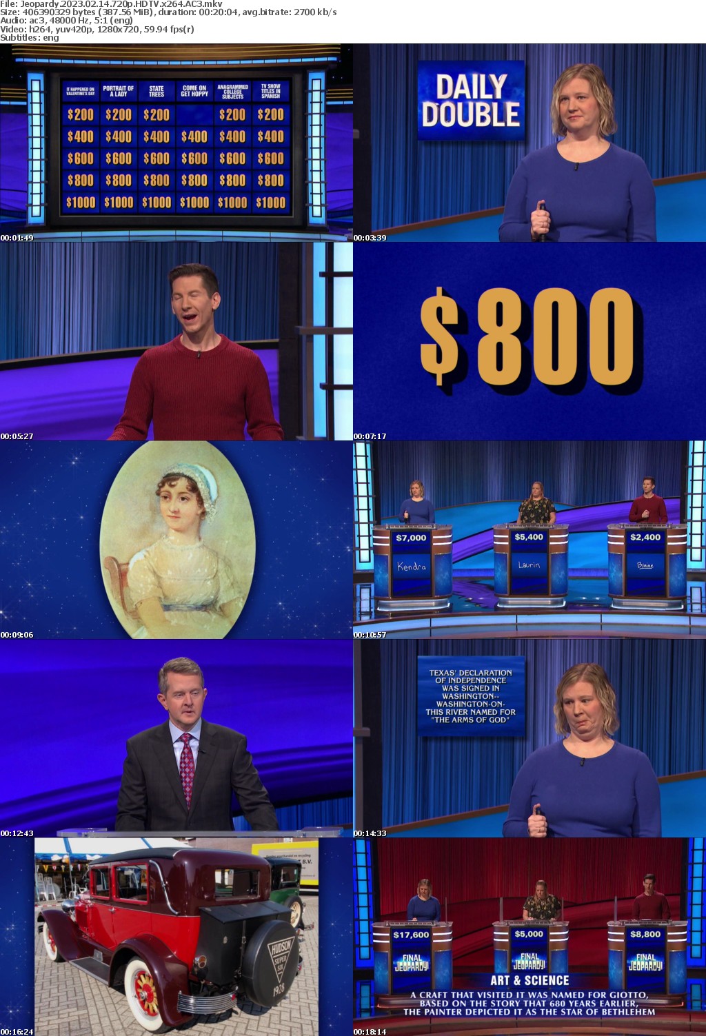 Jeopardy 2023 02 14 720p HDTV x264 AC3 atgoat