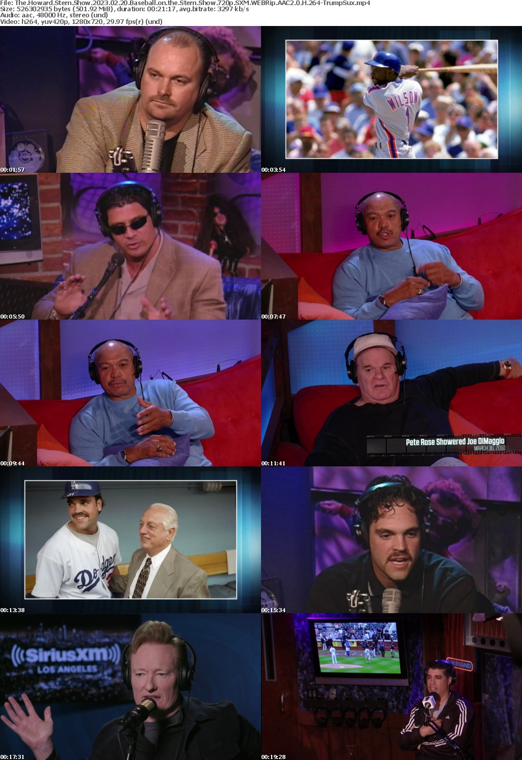 Howard Stern Show 2023 02 20 Baseball on the Stern Show 720p Dbaum2