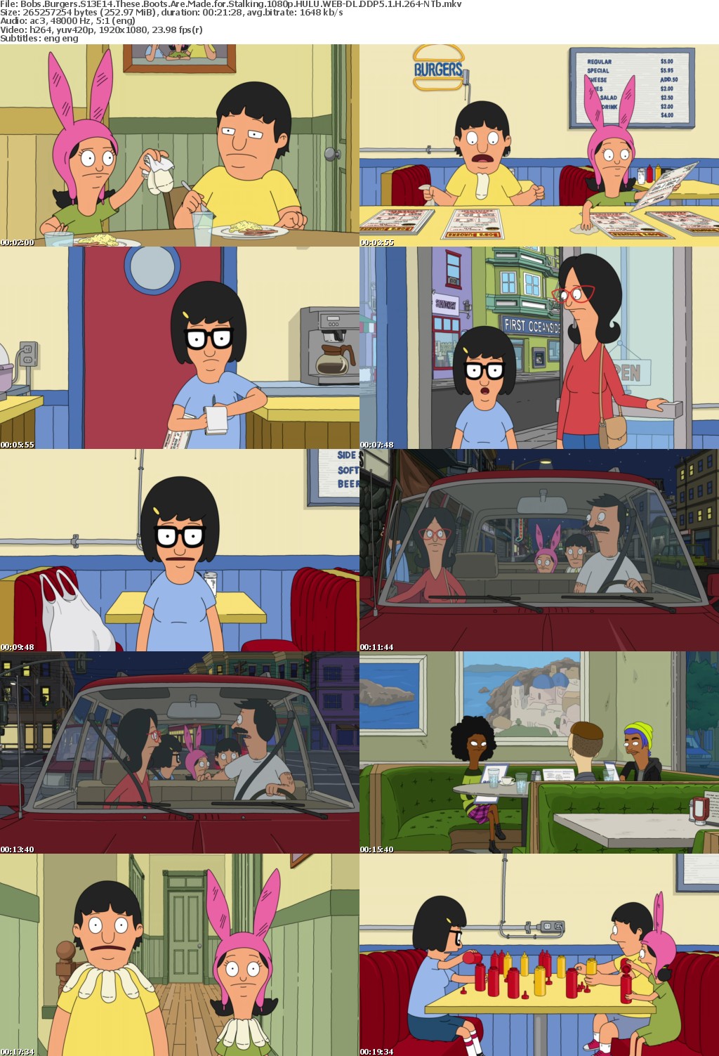 Bobs Burgers S13E14 These Boots Are Made for Stalking 1080p HULU WEBRip DDP5 1 x264-NTb