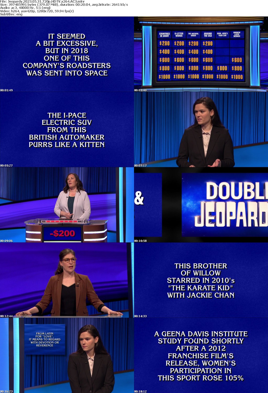 Jeopardy 2023 05 31 720p HDTV x264 AC3 atgoat